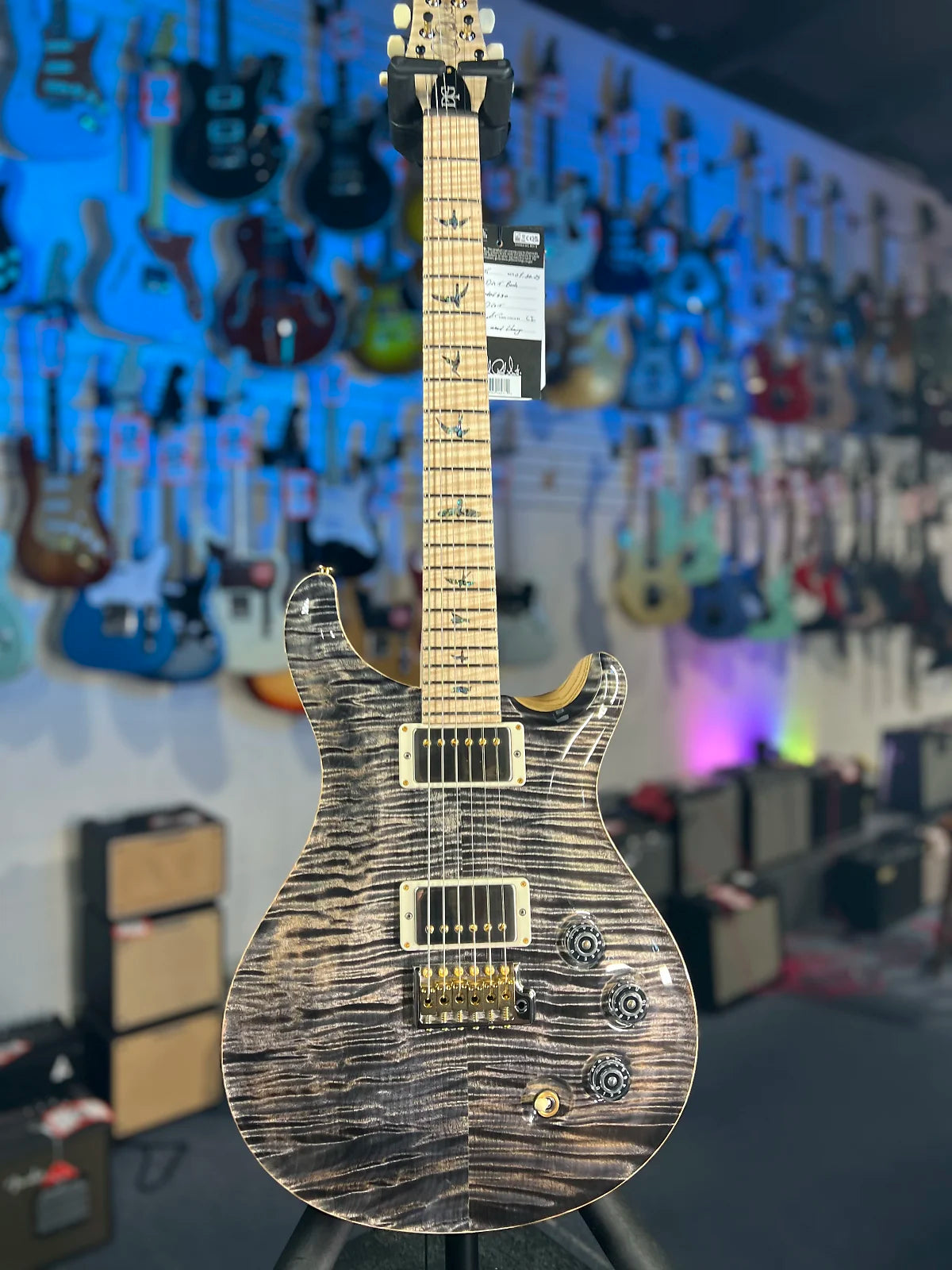 PRS Wood Library DGT 2025 - Charcoal, Flame Top, Swamp Ash, Maple Neck + Board, PRS Paisley Case 530