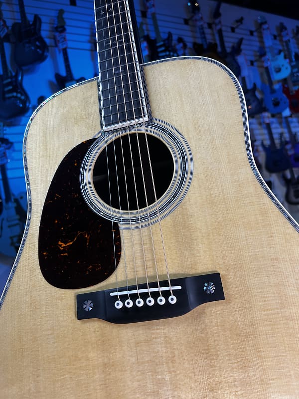 Martin D-42 Left-Handed Dreadnought Acoustic Guitar - Natural GET PLEK'D! 769