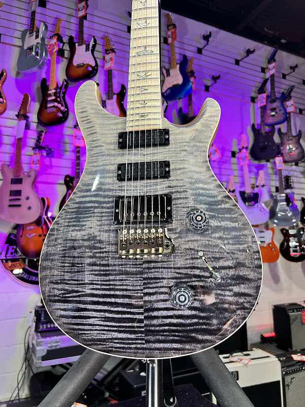 PRS Wood Library Studio C&M Custom, 10 Top, Grey Black Fade, PRS Paisley WL Hard Case, Free Ship 841
