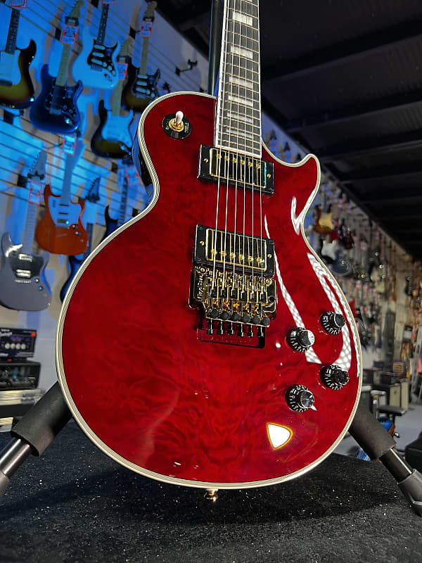 Epiphone Alex Lifeson Les Paul Custom Axcess Electric Guitar - Ruby GET PLEK'D! 440