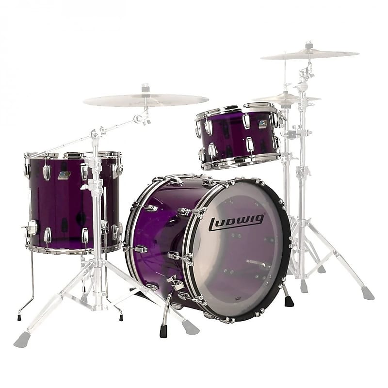 Ludwig Vistalite 2024 Limited, Fab 3-piece Shell Pack - Purple, Auth Dlr, Free Ship