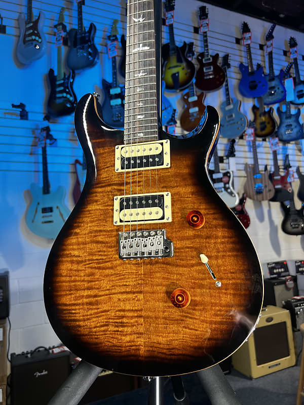 PRS SE Custom 24 Electric Guitar - Black Gold Sunburst GET PLEK'D! 033