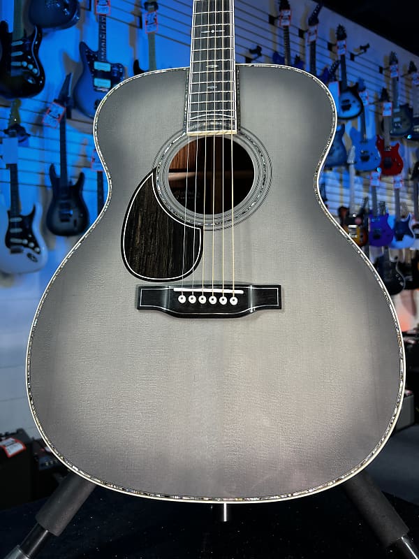 Martin Limited-Edition OM-45 John Mayer Signature Platinum Left Handed Gray Sunburst Auth Deal Free Shipping! 106 GET PLEK’D!