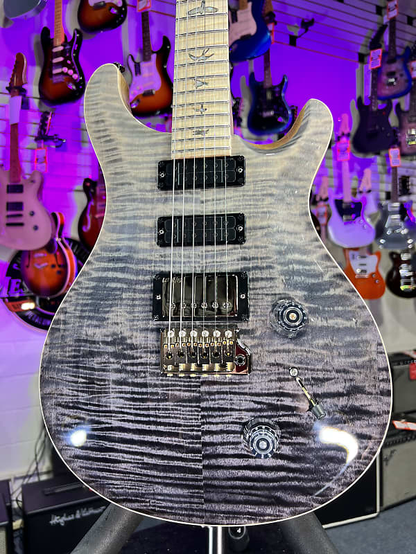 PRS Wood Library Studio C&M Custom, 10 Top, Grey Black Fade, PRS Paisley WL Hard Case, Free Ship 841