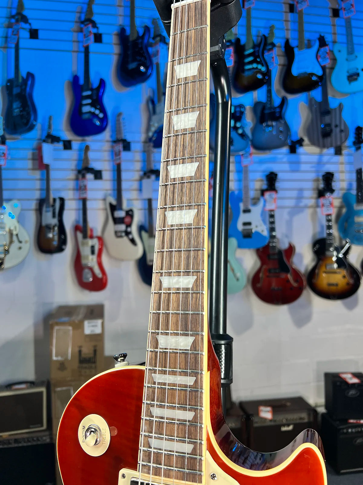 Epiphone Les Paul Standard 50s Figured 2025 - Washed Cherry Sunburst, with Premium Epiphone Gig Bag, Get Plekd, 113