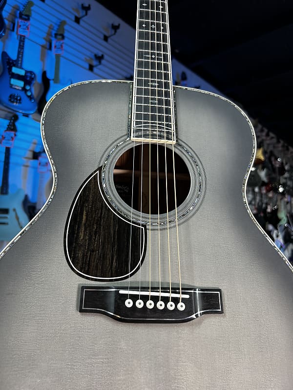 Martin Limited-Edition OM-45 John Mayer Signature Platinum Left Handed Gray Sunburst Auth Deal Free Shipping! 106 GET PLEK’D!