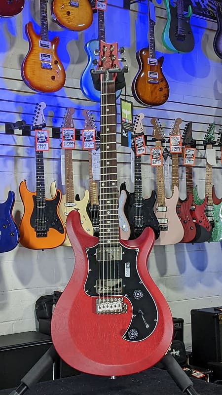 PRS S2 Standard 24 Electric Guitar – Satin Vintage Cherry Nitro W/ PRS Bag, *FREE PLEK WITH PURCHASE*! 338