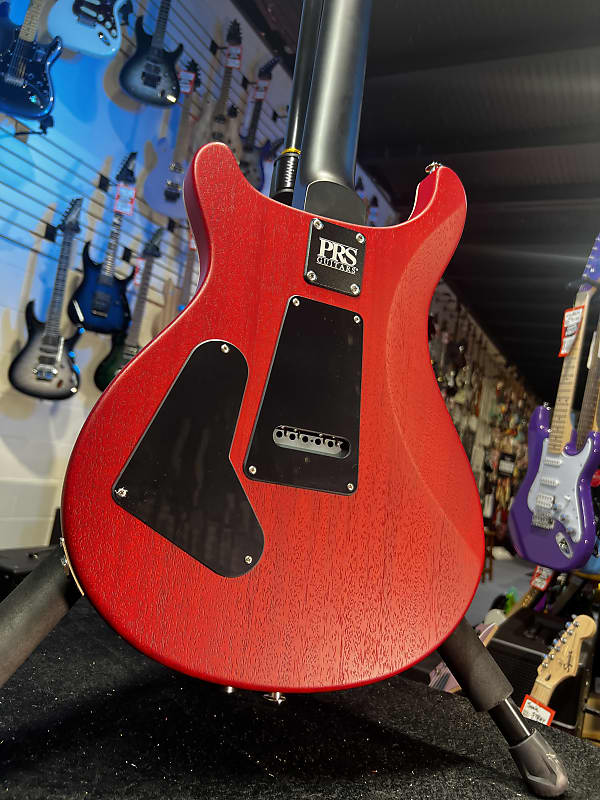 PRS CE 24 Semi-Hollow Electric Guitar - Satin Faded Gray Black Cherry Burst w/ Cherry Red Back, Ebony, 57/08 266 GET PLEK'D