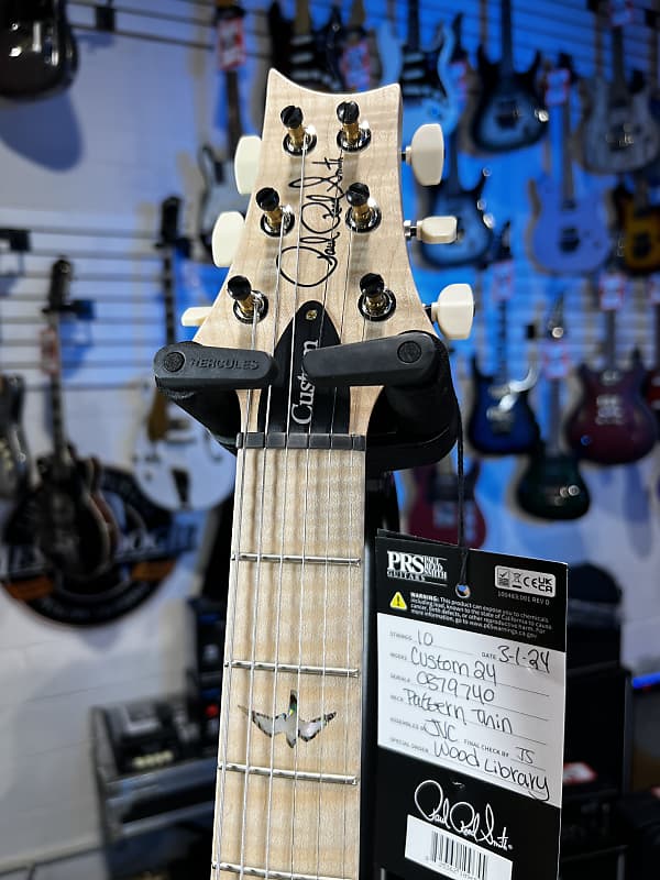 PRS Wood Library Custom 24 Fatback 2024 - Natural - Flame 10 Top Flame Maple Neck, Paisley Case! 740