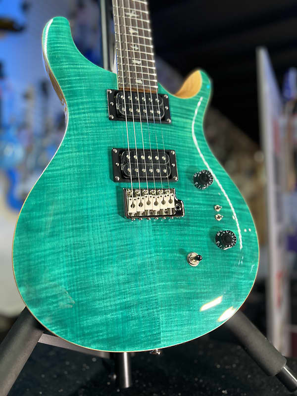PRS SE Custom 24-08 Electric Guitar - Turquoise Auth Deal Free Ship! 048 GET PLEK’D!