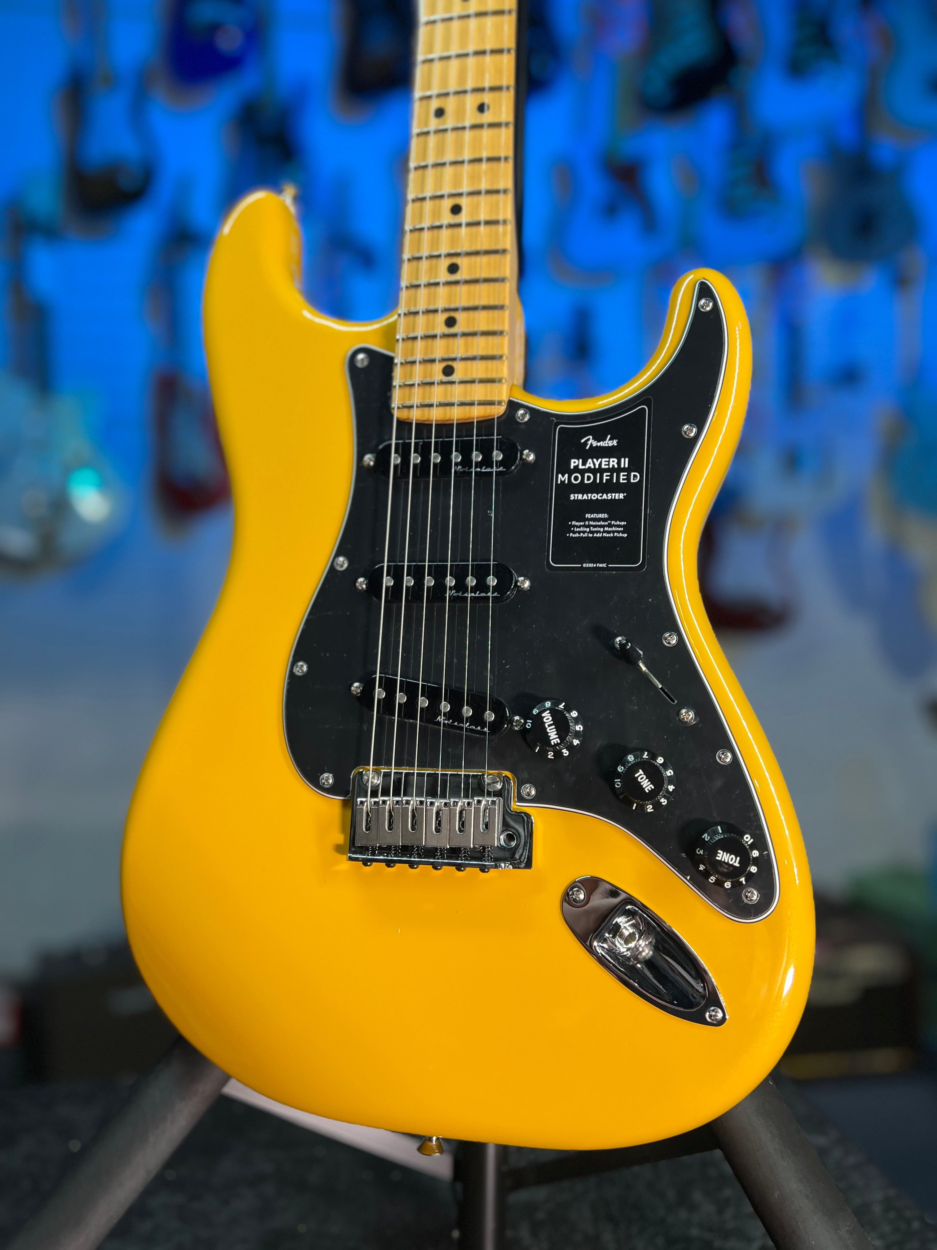 Fender Player II Modified Strat 2025 - Sunshine Yellow w/ Fender Gig Bag, Free Plek + Setup, 414