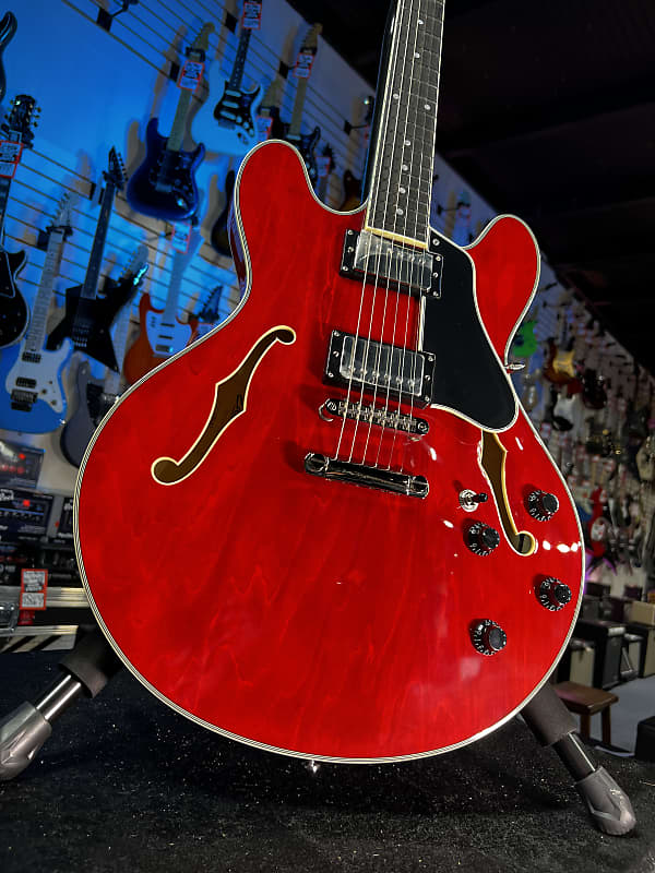 Eastman Guitars T386RD Thinline Semi-hollowbody Electric Guitar Red GET PLEK'D! 714