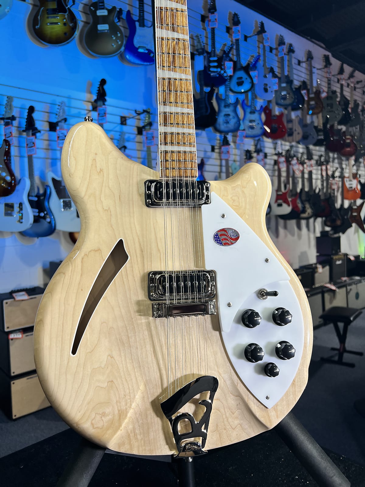 New 2025 Rickenbacker 360/12 12-String 360 Electric, Mapleglo w/ RIC Case 768