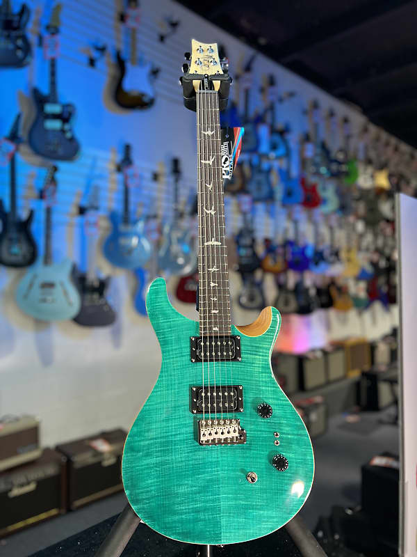 PRS SE Custom 24-08 Electric Guitar - Turquoise Auth Deal Free Ship! 048 GET PLEK’D!