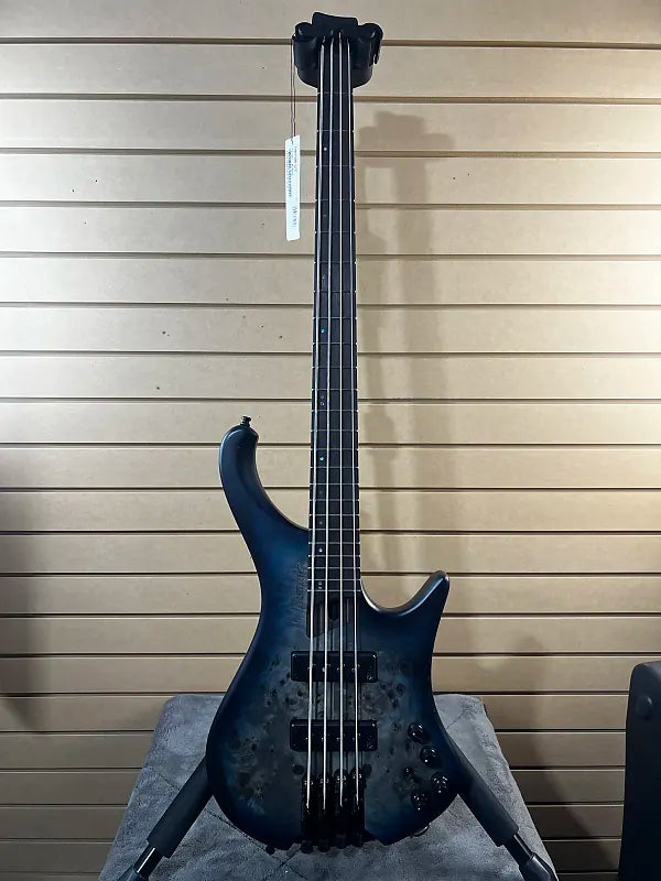 EHB Ergonomic Headless Bass Guitar - Cosmic Blue Starburst Flat #107 GET PLEK'D!