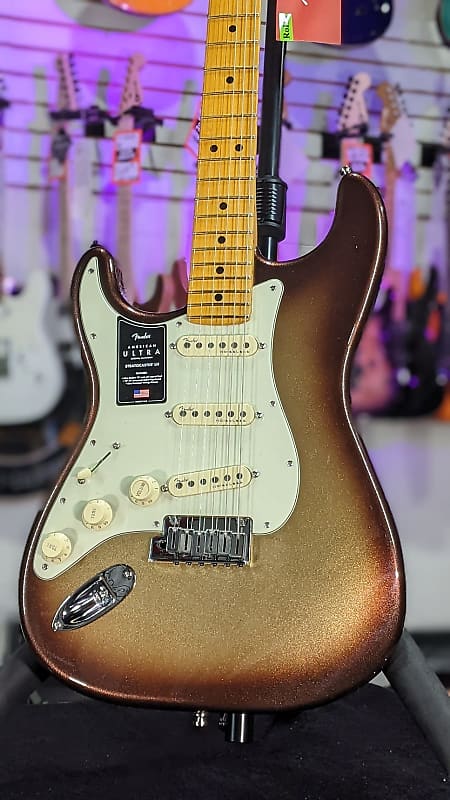 Fender American Ultra Stratocaster Left-handed - Mocha Burst Maple Fingerboard! 920 GET PLEK’D!