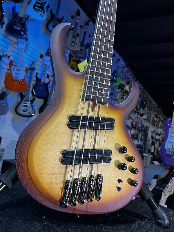 Ibanez BTB Bass Workshop Multi-scale 5-string Electric Bass Natural Browned Burst Flat GET PLEK'D! 576