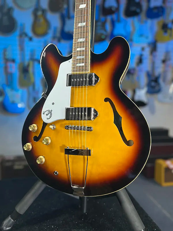 Epiphone Casio Hollowbody Left-Handed 2025 - Vintage Sunburst with Gig Bag, Get Plek'd Free! 856