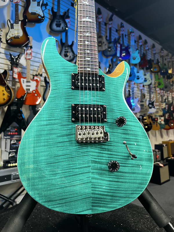 PRS SE Custom 24 Electric Guitar - Turquoise Auth Deal Free Ship! 874 GET PLEK’D!