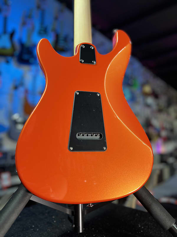 PRS SE NF 3 Electric Guitar - Metallic Orange with Maple Fingerboard, Signature Dealer, Get Plekd! 557