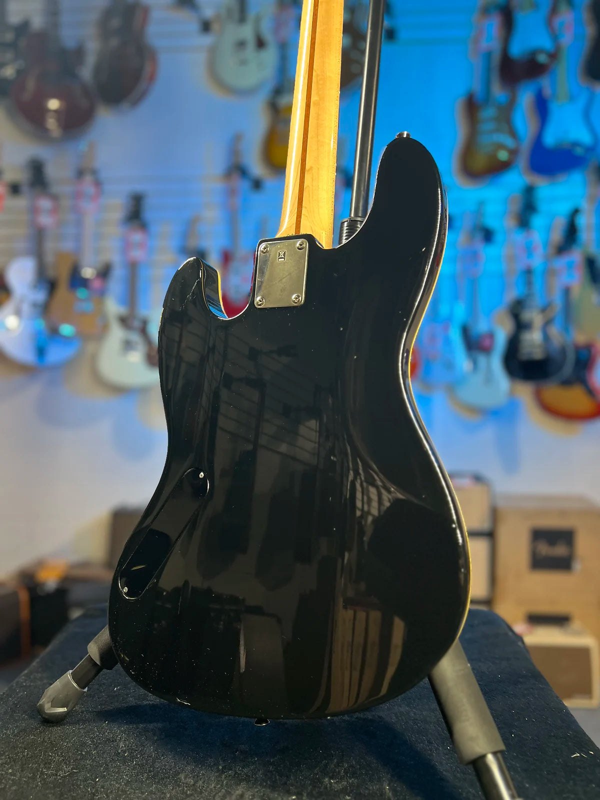 Used Fender AJB Aerodyne Jazz Bass - Black, Crafted in Japan, Plek'd!