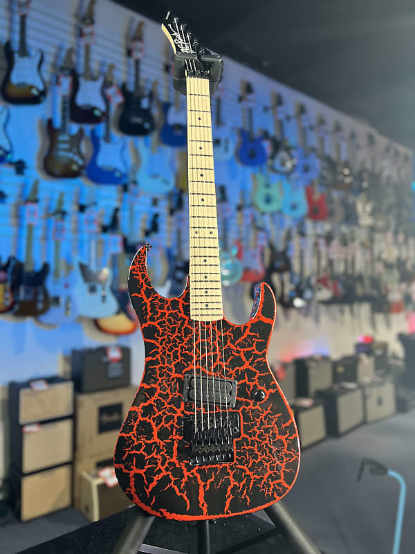 B.C. Rich Gunslinger Retro II - Red Crackle, Get Plek'd Free! 748