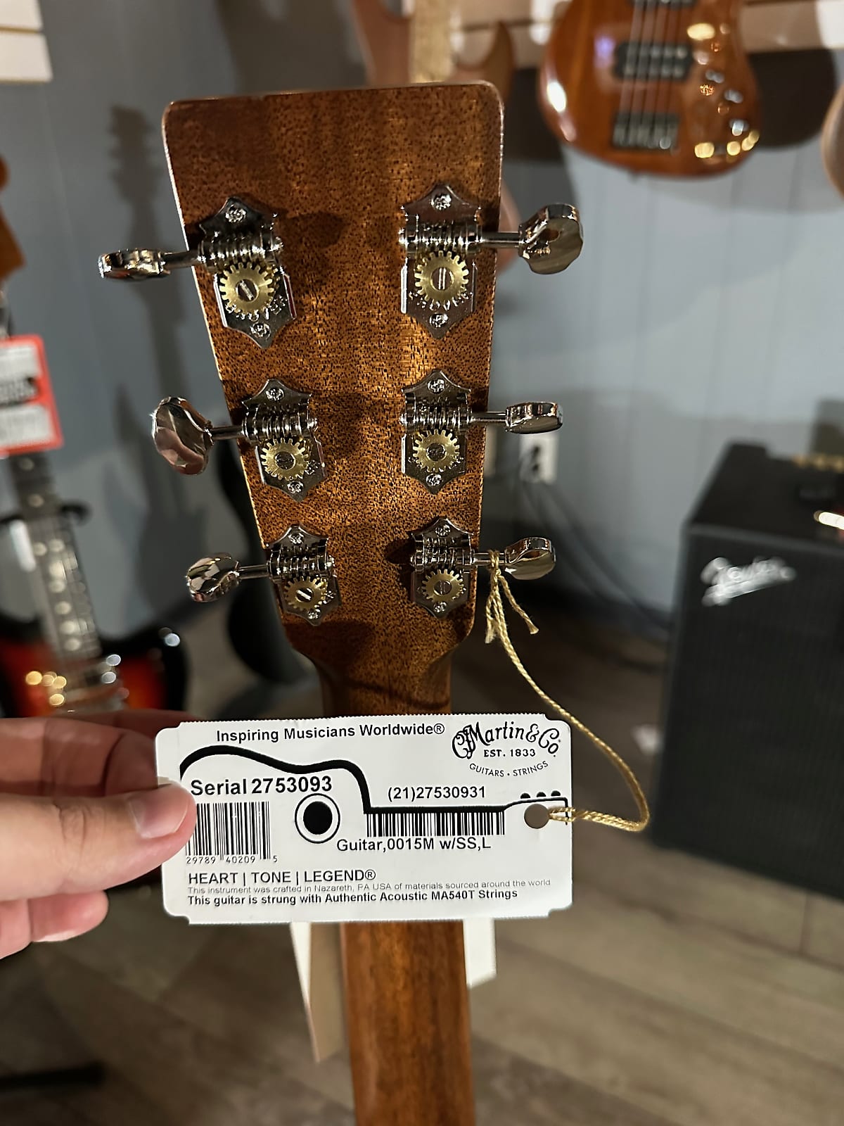 00-15M Left-Handed Acoustic Guitar - Mahogany #093