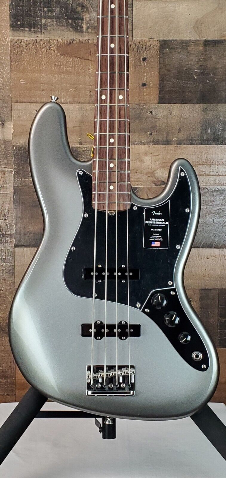 Fender Am Pro II Jazz Bass Mercury w/ Hard Case, Auth Dealer, 955