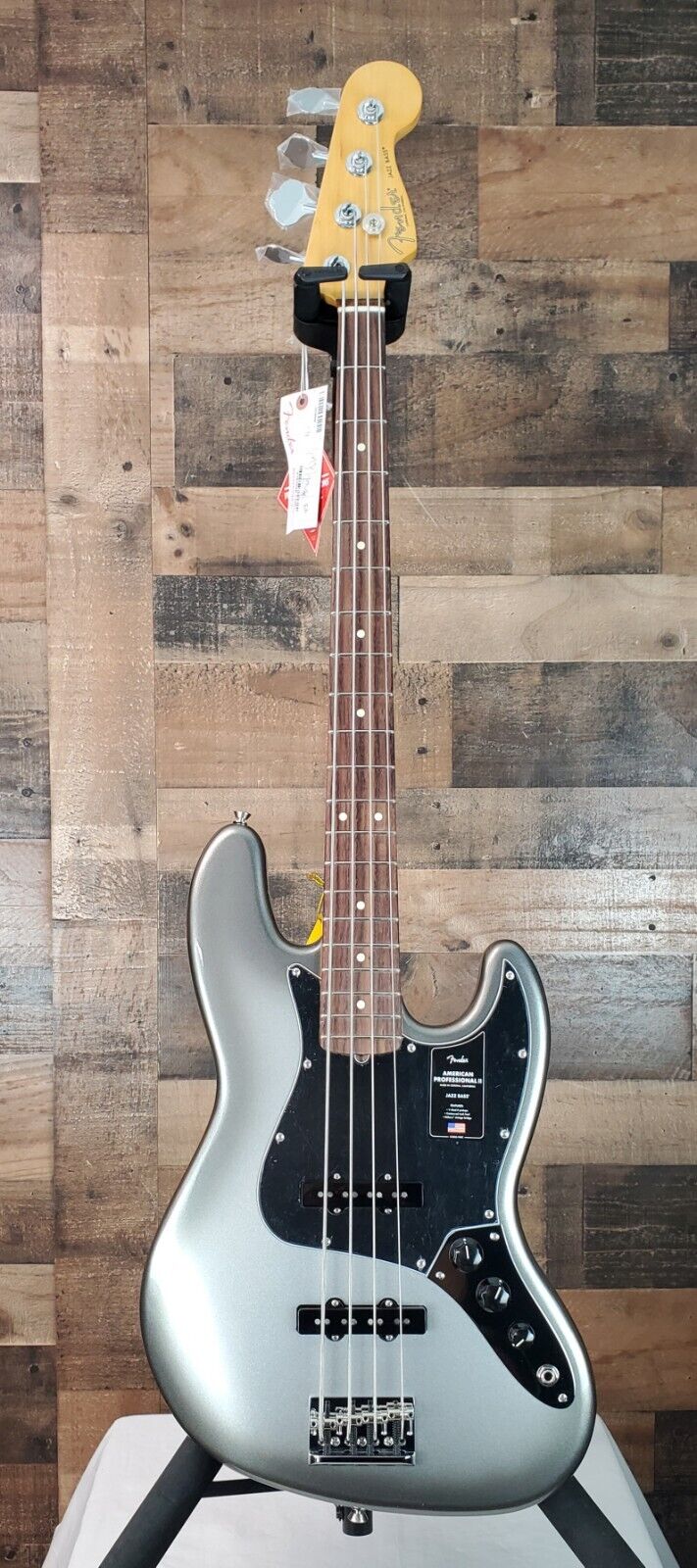 Fender Am Pro II Jazz Bass Mercury w/ Hard Case, Auth Dealer, 955