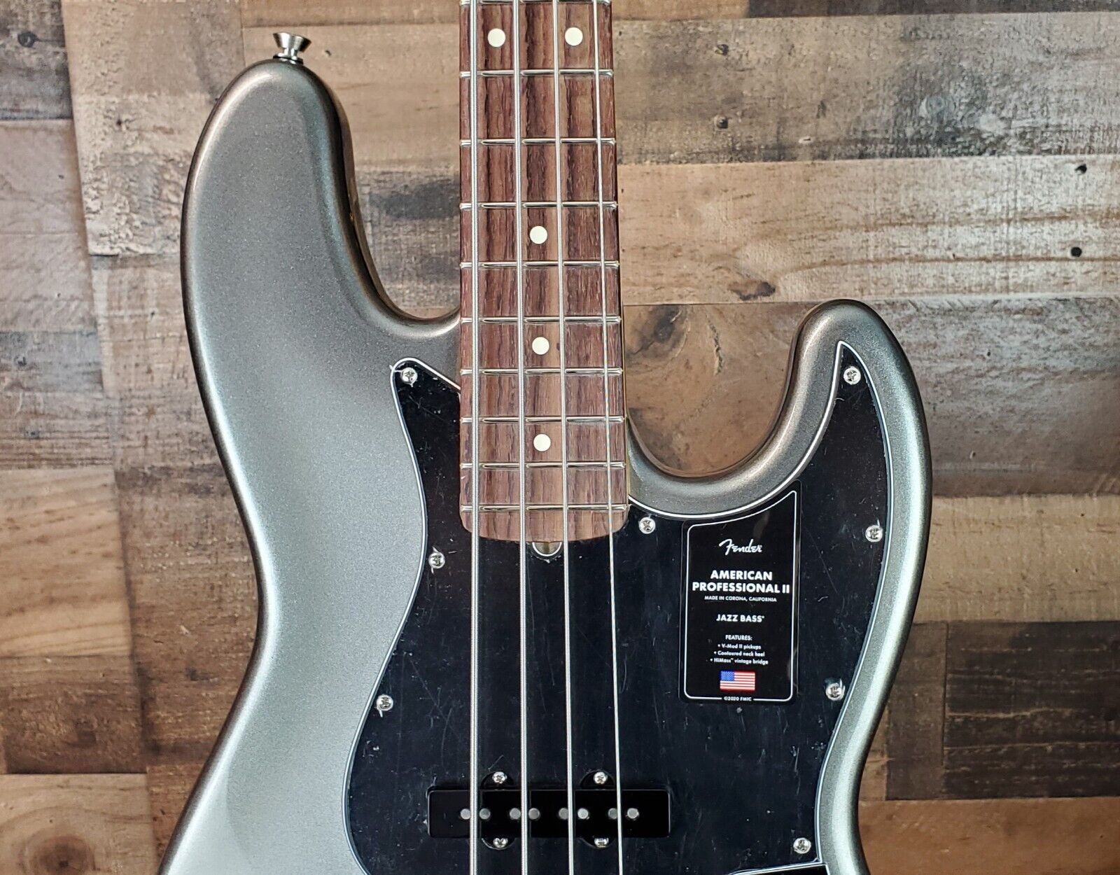 Fender Am Pro II Jazz Bass Mercury w/ Hard Case, Auth Dealer, 955