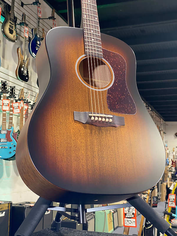 Guild USA D-20 Mahogany Dreadnought Acoustic Vintage Sunburst | OHSC + *FREE PLEK WITH PURCHASE*, PLEK Avail 306