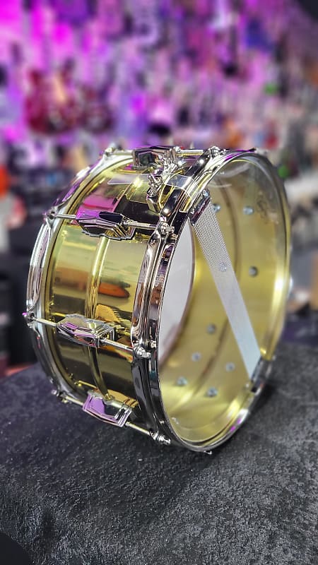 Ludwig LB403 "Super Brass" Snare Drum 6.5 x 14 in. Nickel Hardware Auth Dealer Free Shipping!