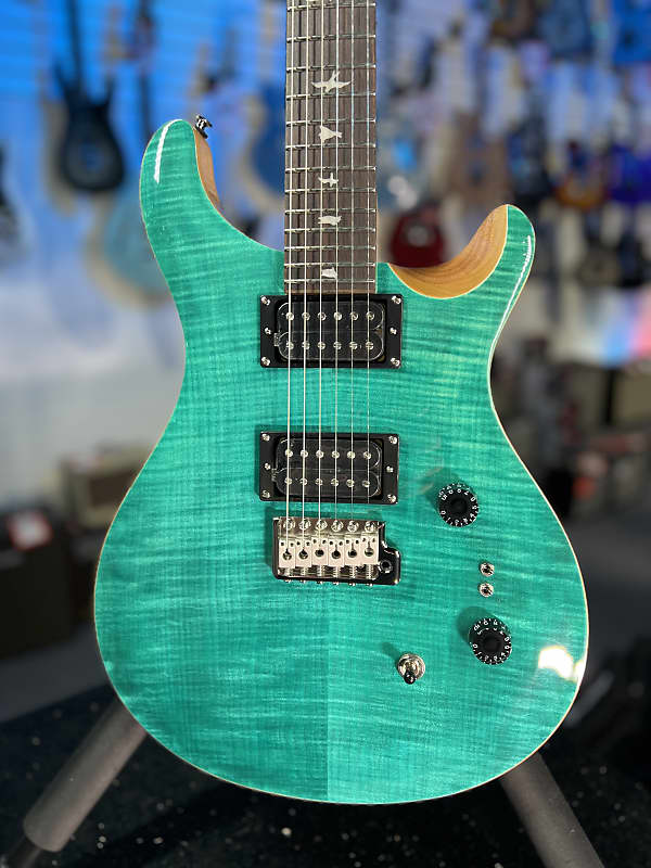 PRS SE Custom 24-08 Electric Guitar - Turquoise Auth Deal Free Ship! 048 GET PLEK’D!