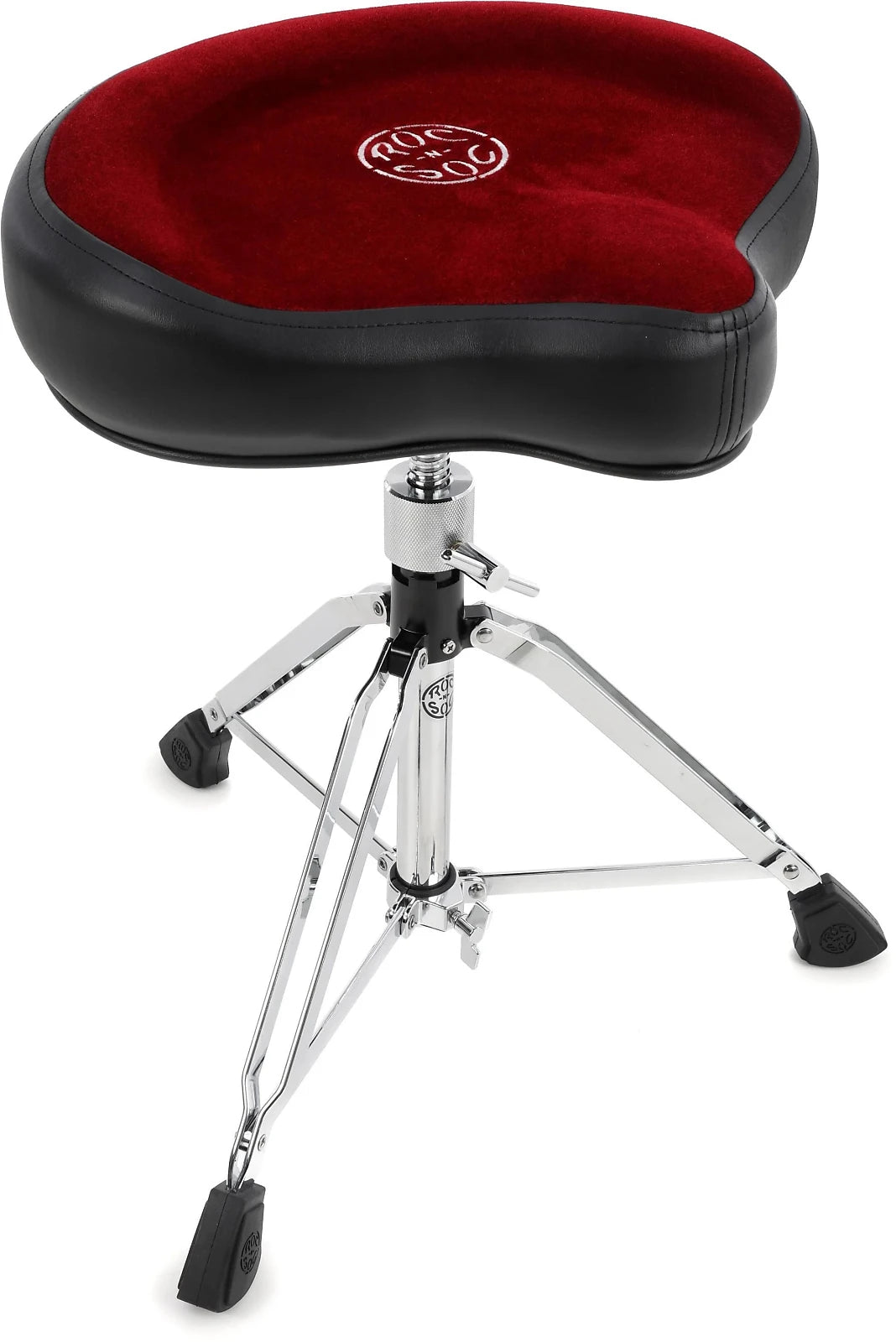 Roc-N-Soc 2025 Manual Spindle Drum Throne with Original Saddle - Red, New, Free Ship