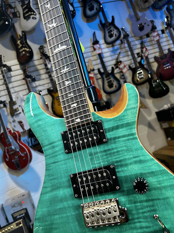 PRS SE Custom 24 Electric Guitar - Turquoise Auth Deal Free Ship! 509 GET PLEK’D!