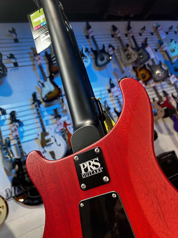 PRS CE 24 Semi-Hollow Electric Guitar - Satin Faded Gray Black Cherry Burst w/ Cherry Red Back, Ebony, 57/08 266 GET PLEK'D