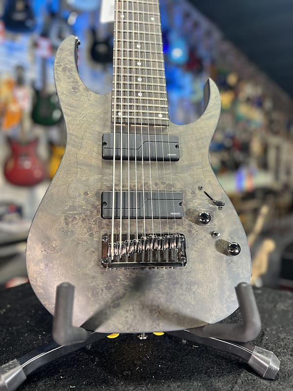 Ibanez Axe Design Lab RG9PB 9-string Electric Guitar - Transparent Gray Flat 676 Auth Dealer, Free Ship