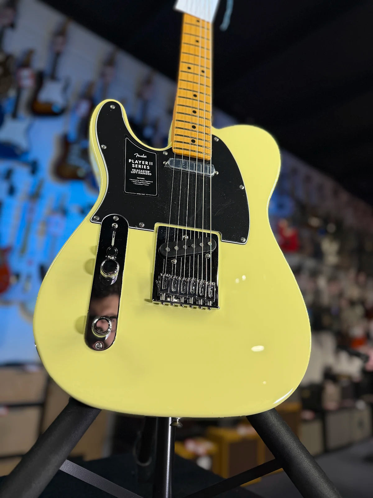 Fender Player II Telecaster Left-handed Electric Guitar - Hialeah Yellow with Maple Fingerboard GET PLEK'D! 286