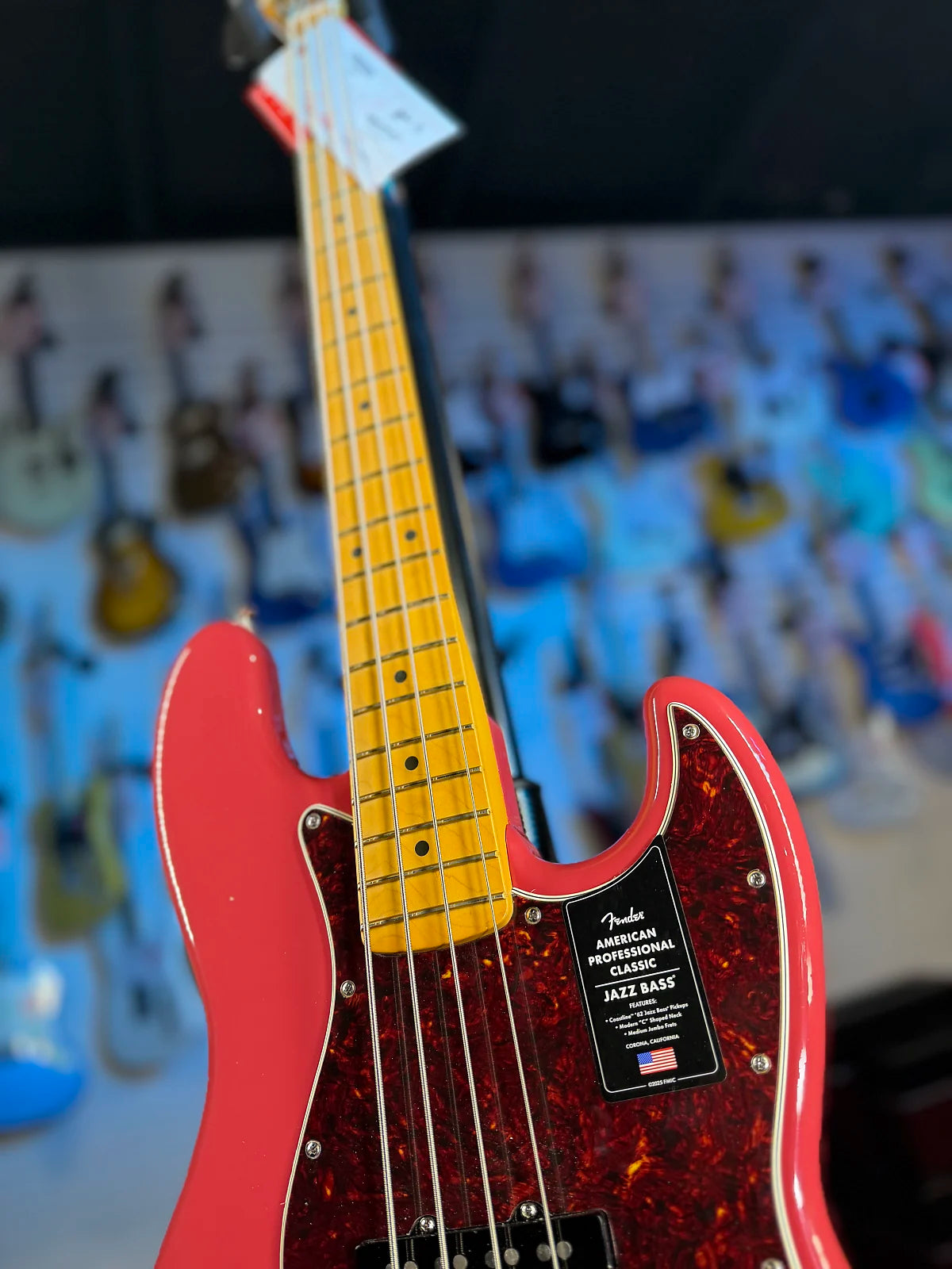 Fender American Professional Classic Jazz Bass - Faded Dakota Red Maple Fingerboard GET PLEK'D! 036