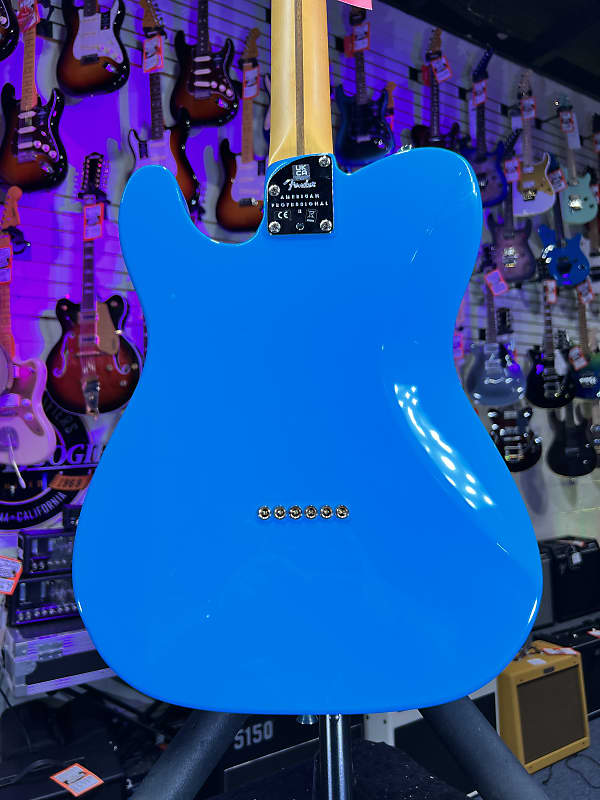 Fender American Professional II Telecaster Deluxe Miami Blue with Maple Fingerboard Auth Deal Free Ship! 730 *FREE PLEK WITH PURCHASE*