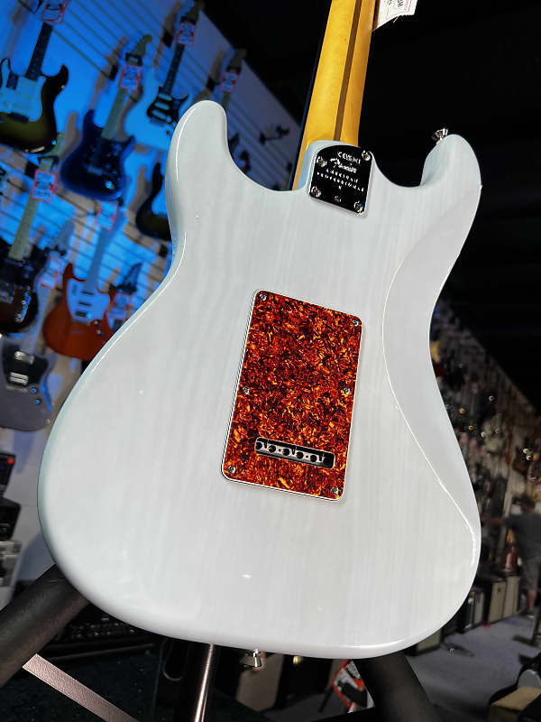 Fender American Professional II Thinline Stratocaster Transparent Daphne Blue Auth Deal Free Ship! 479 GET PLEK’D!
