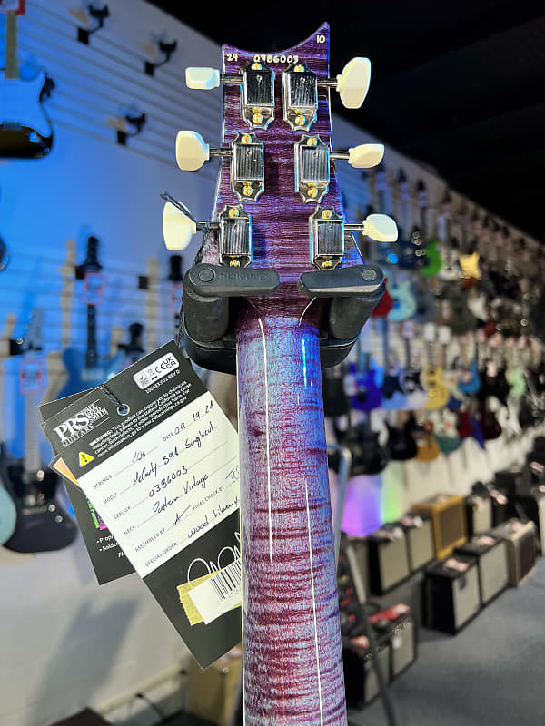 2024 PRS Wood Library McCarty Singlecut 594 - Violet w/Matching Stained Maple Neck & Paisley Hardshell Case + PLEK*D #003