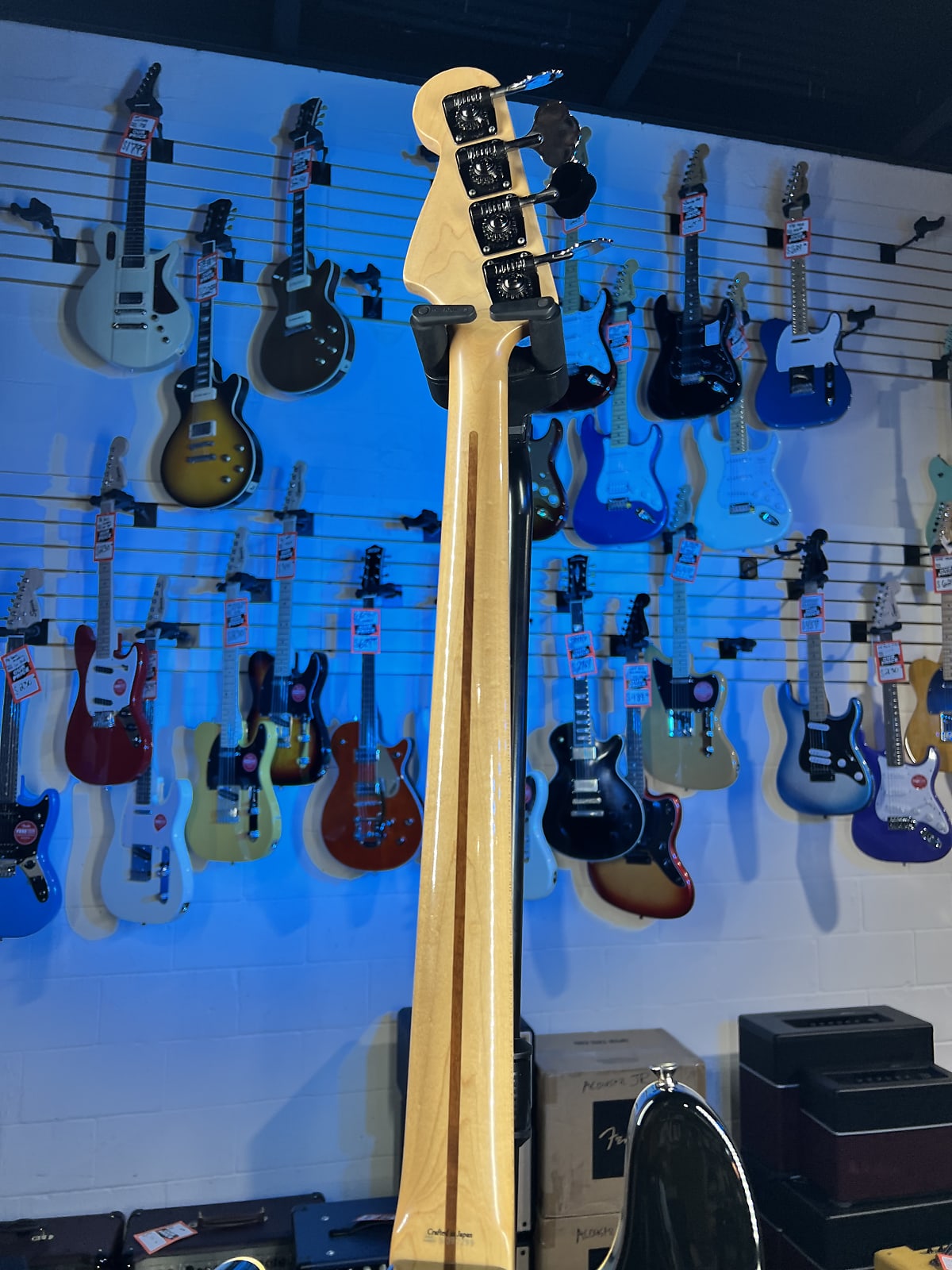 Used Fender AJB Aerodyne Jazz Bass - Black, Crafted in Japan, Plek'd!