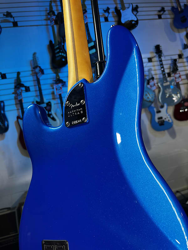 Fender American Ultra II Precision Bass - Noble Blue, Ebony Fingerboar Auth Deal Free Ship! 593 GET PLEK’D!