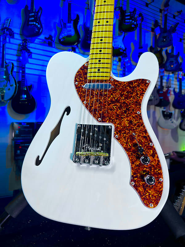 Fender American Professional II Telecaster Thinline Transparent Daphne Blue Maple Fingerboard GET PLEK'D! 130