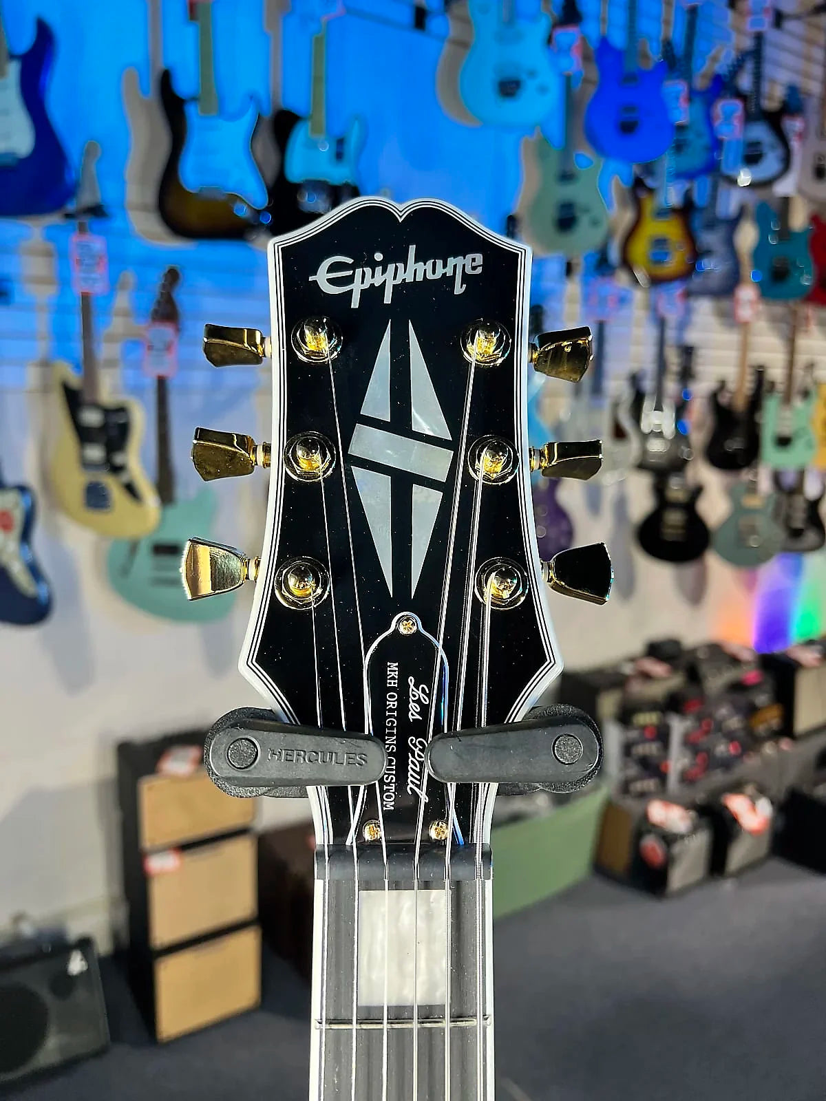 Epiphone Matt Heafy Les Paul Custom Origins - Left-handed Electric Guitar - Ebony, GET PLEK’D Free! 733
