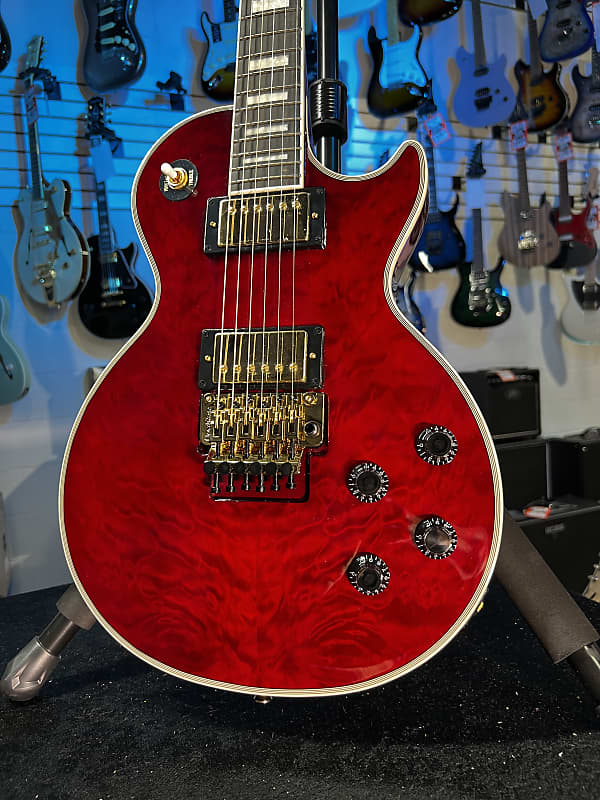 Epiphone Alex Lifeson Les Paul Custom Axcess Electric Guitar - Ruby GET PLEK'D! 440