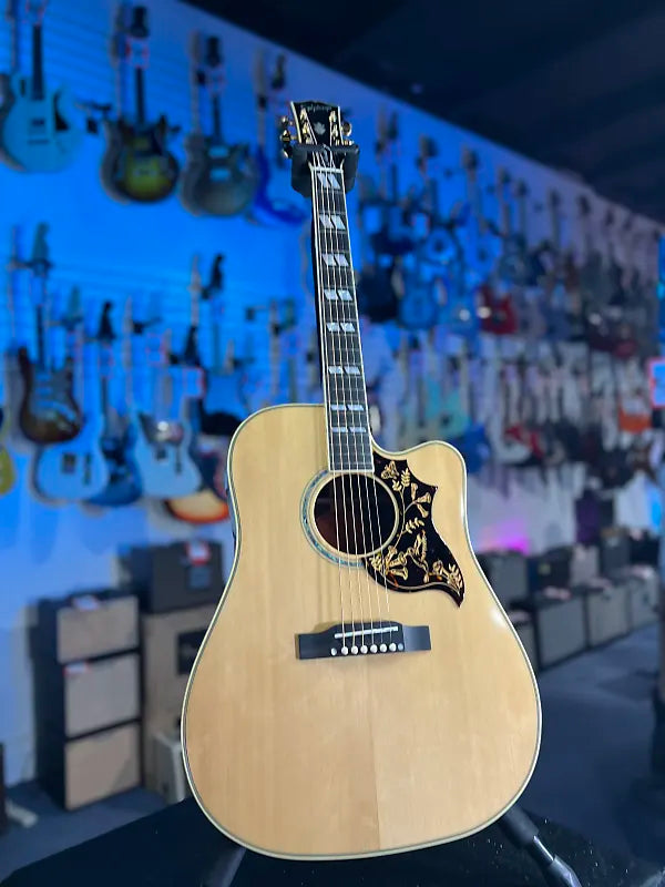 Epiphone Hummingbird Deluxe EC Acoustic-electric Guitar - Natural, w Soft Case, Get Plek'd Free! 162