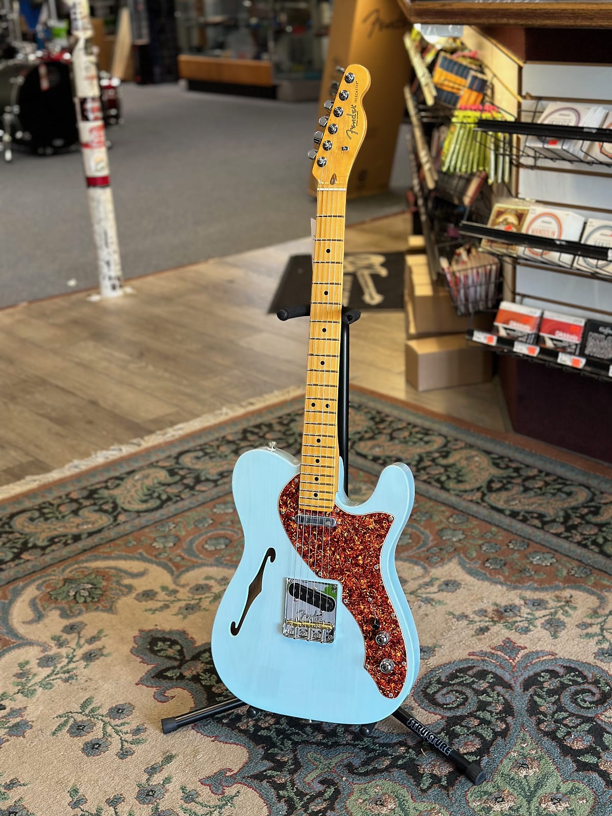 American Professional II Telecaster Thinline LTD - Transparent Daphne Blue #046