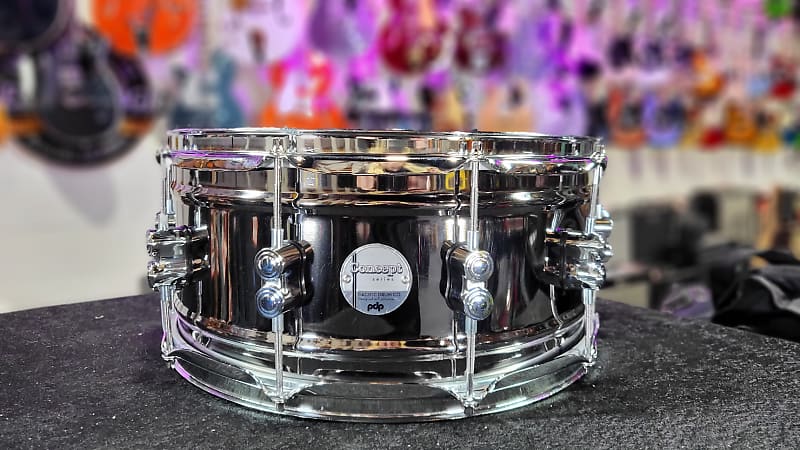 PDP Concept Series Black Nickel Over Steel Snare Drum 14x6.5 Inch Authorized Dealer Free Shipping!